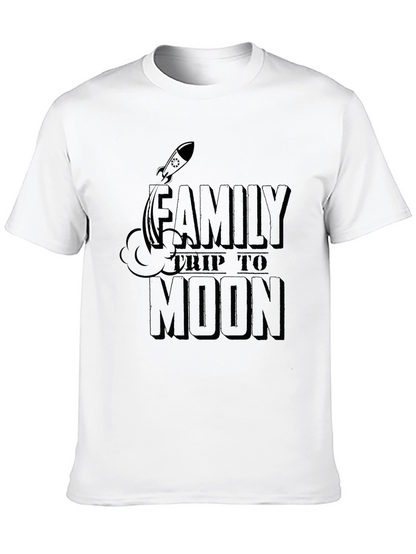 Family Trip to Moon Graphic T-Shirt