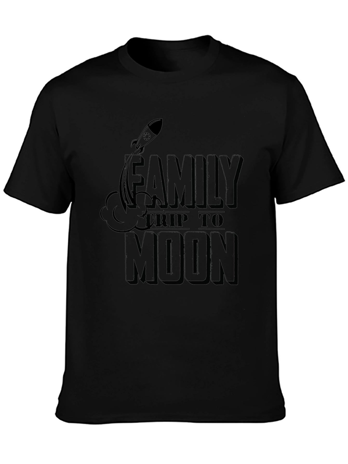 Family Trip to Moon Graphic T-Shirt