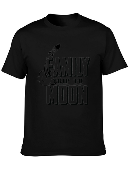 Family Trip to Moon Graphic T-Shirt