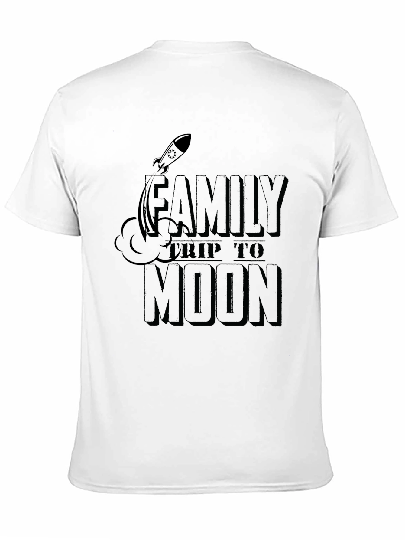 Family Trip to Moon Graphic T-Shirt