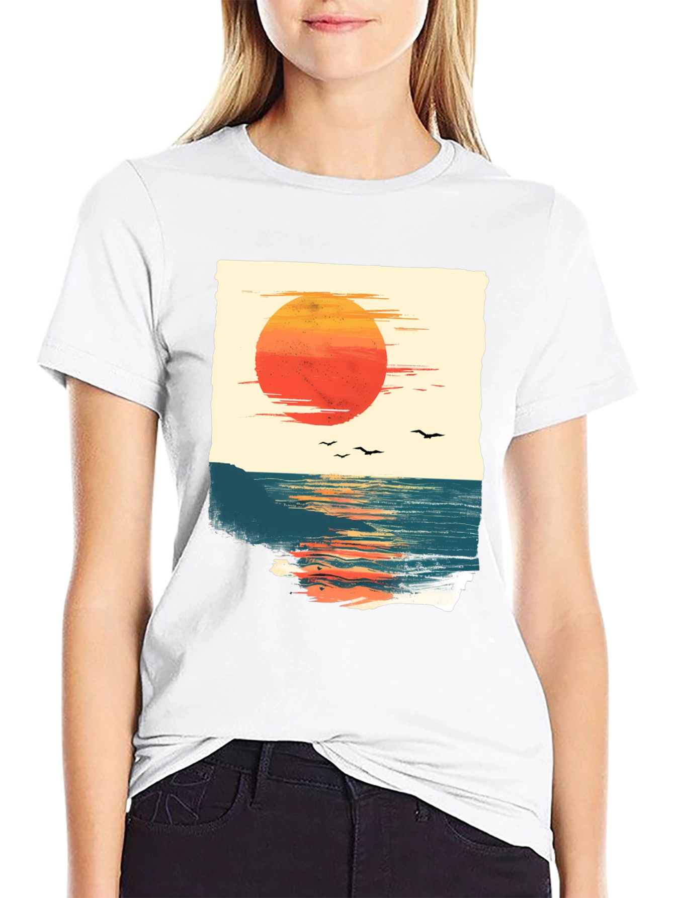 Sunset Graphic Tee - Coastal Design