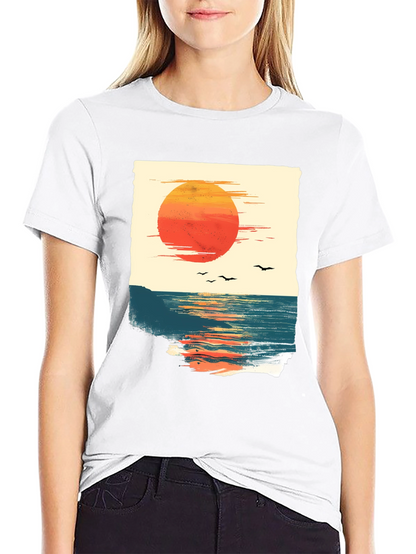 Sunset Graphic Tee - Coastal Design