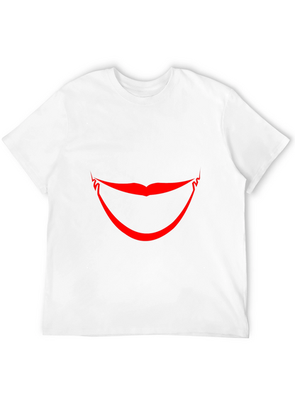 Red Smile Graphic Black T-Shirt
