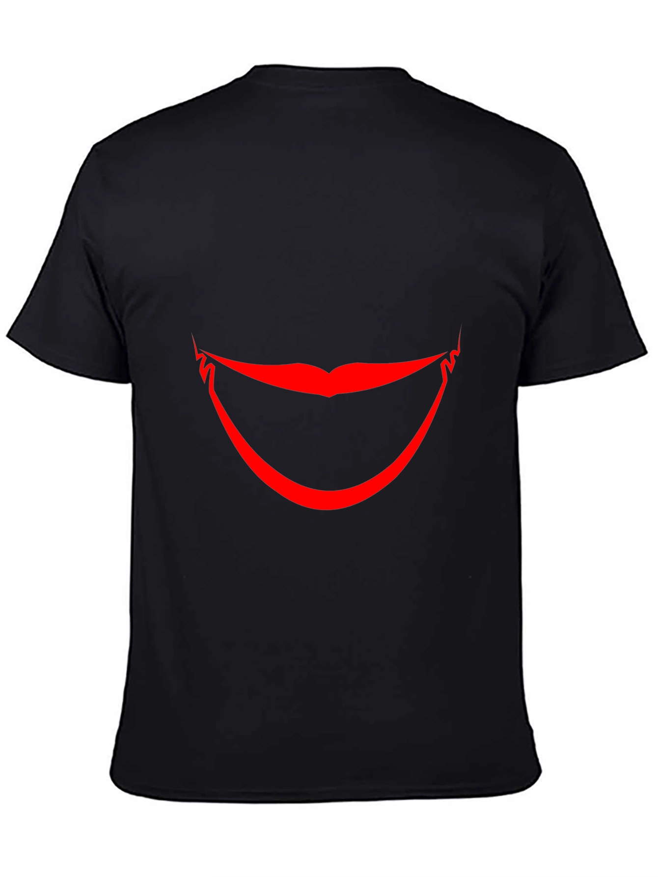 Red Smile Graphic Black T-Shirt