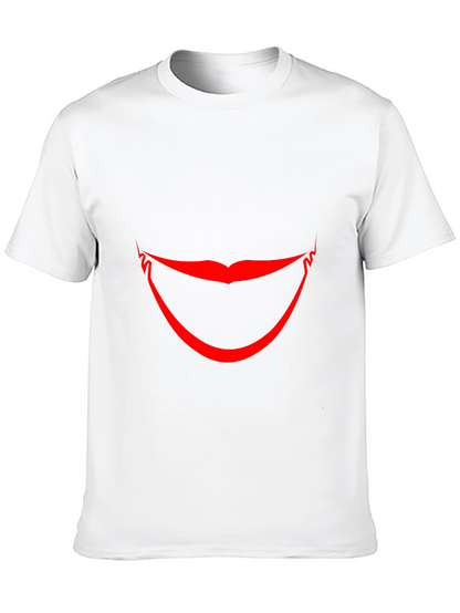 Red Smile Graphic Black T-Shirt