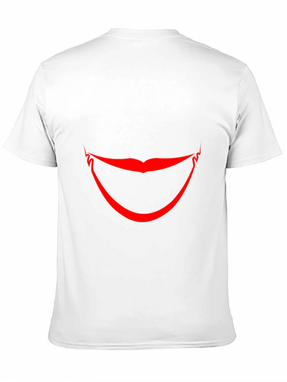 Red Smile Graphic Black T-Shirt