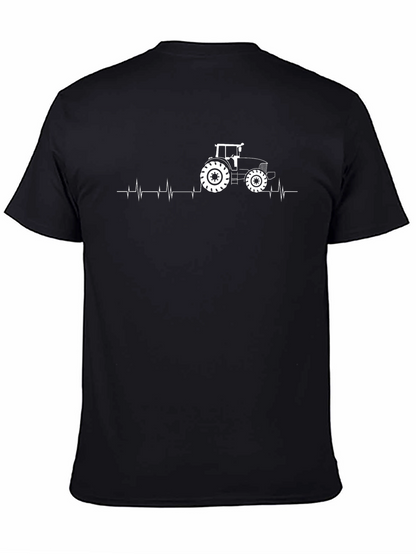 Tractor Heartbeat T-Shirt - Farmer Gift Tee
