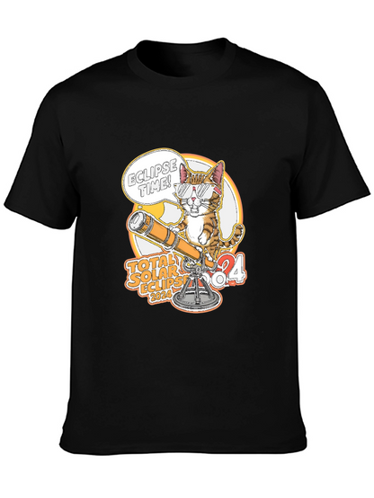 Total Solar Eclipse 2024 Cat T-Shirt