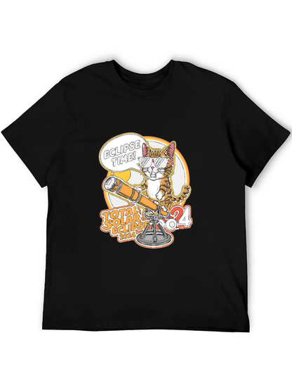 Total Solar Eclipse 2024 Cat T-Shirt