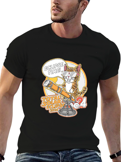 Total Solar Eclipse 2024 Cat T-Shirt