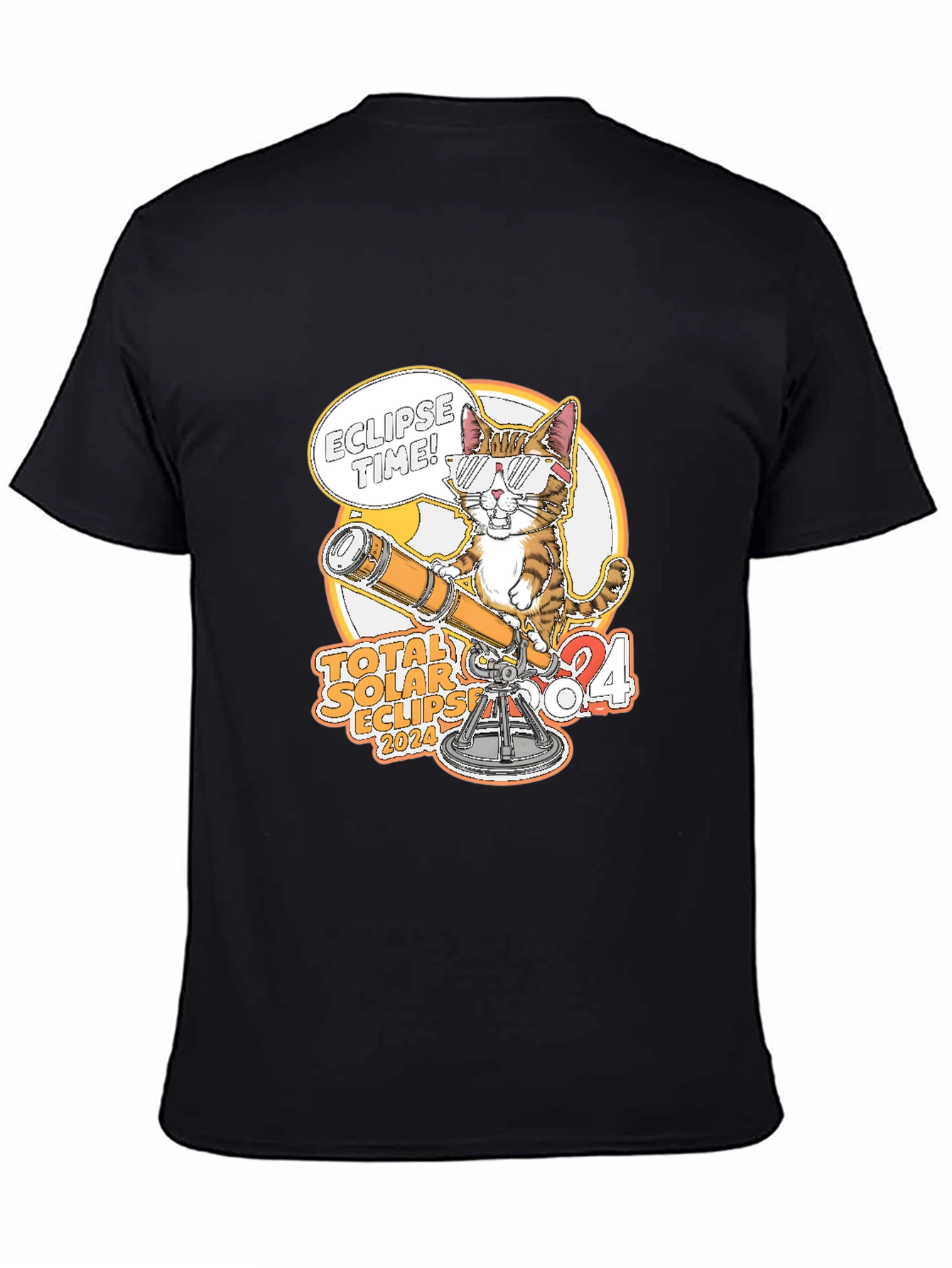 Total Solar Eclipse 2024 Cat T-Shirt