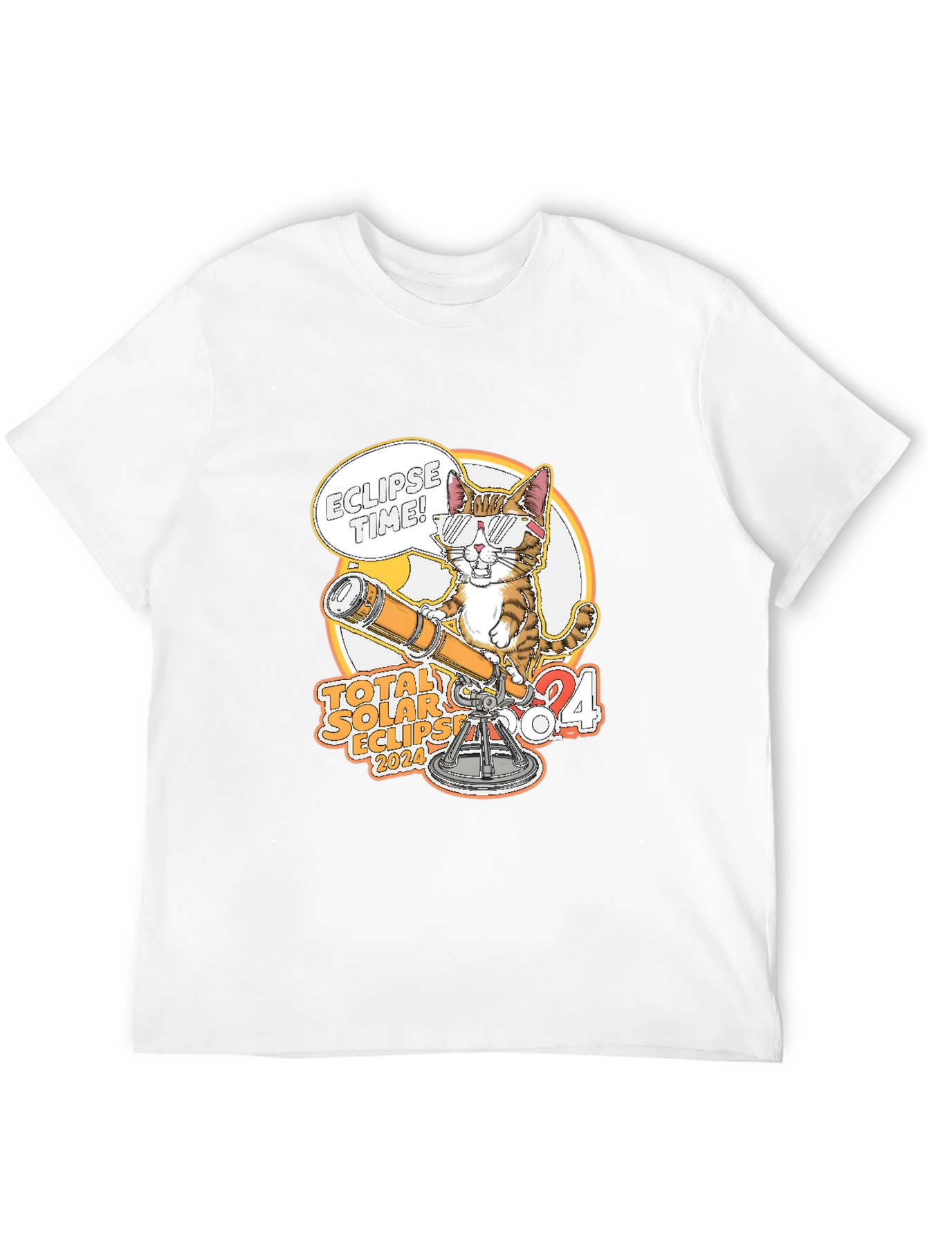 Total Solar Eclipse 2024 Cat T-Shirt