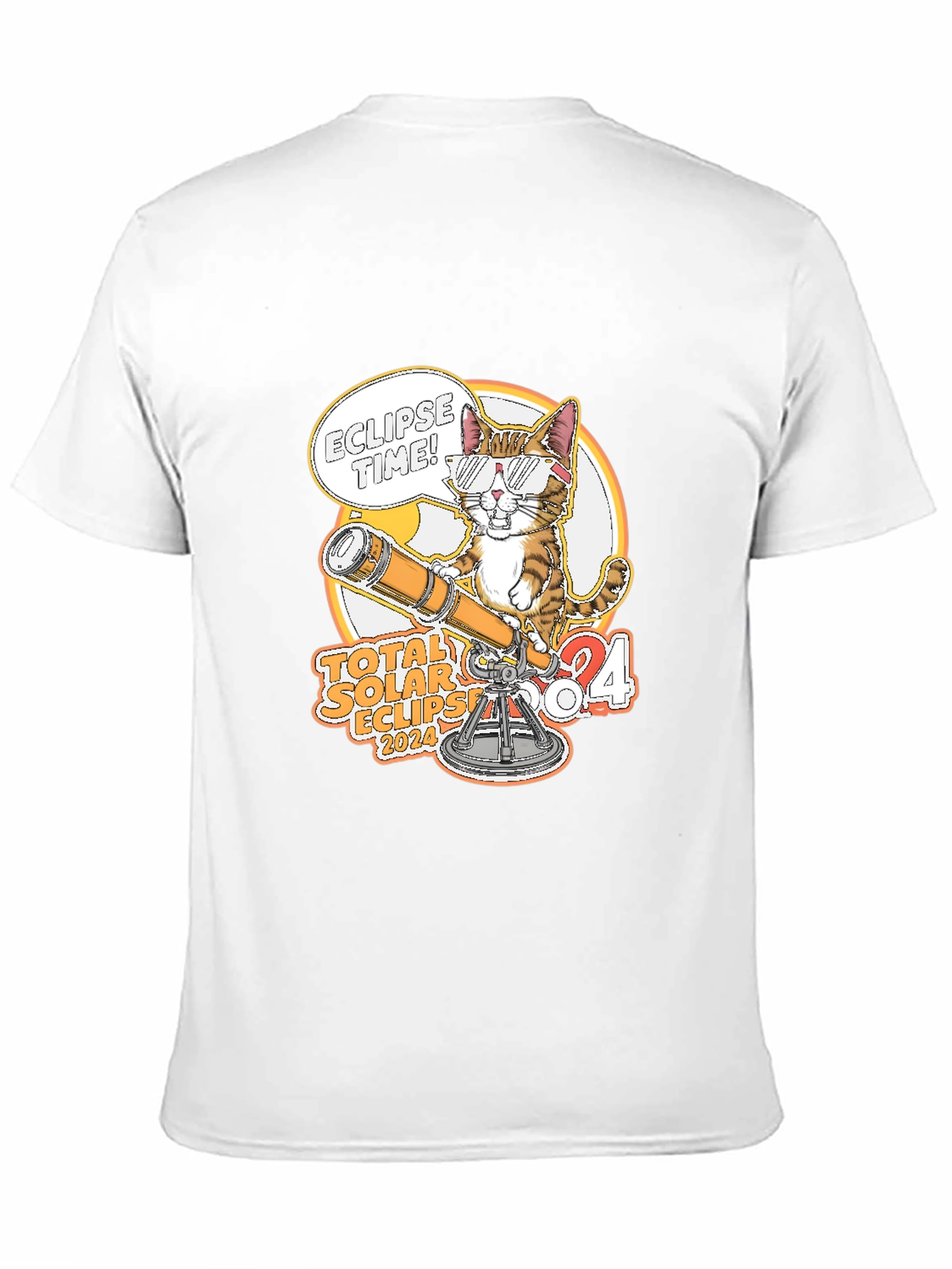 Total Solar Eclipse 2024 Cat T-Shirt