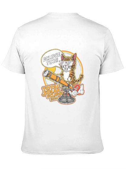 Total Solar Eclipse 2024 Cat T-Shirt