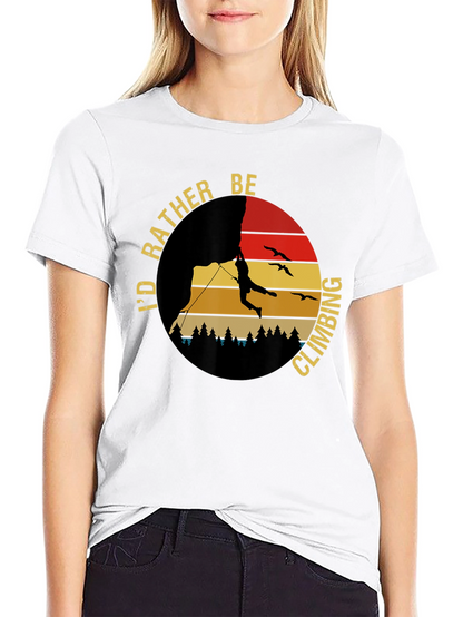 Climbing T-Shirt - Id Rather Be Climbing Graphic Tee