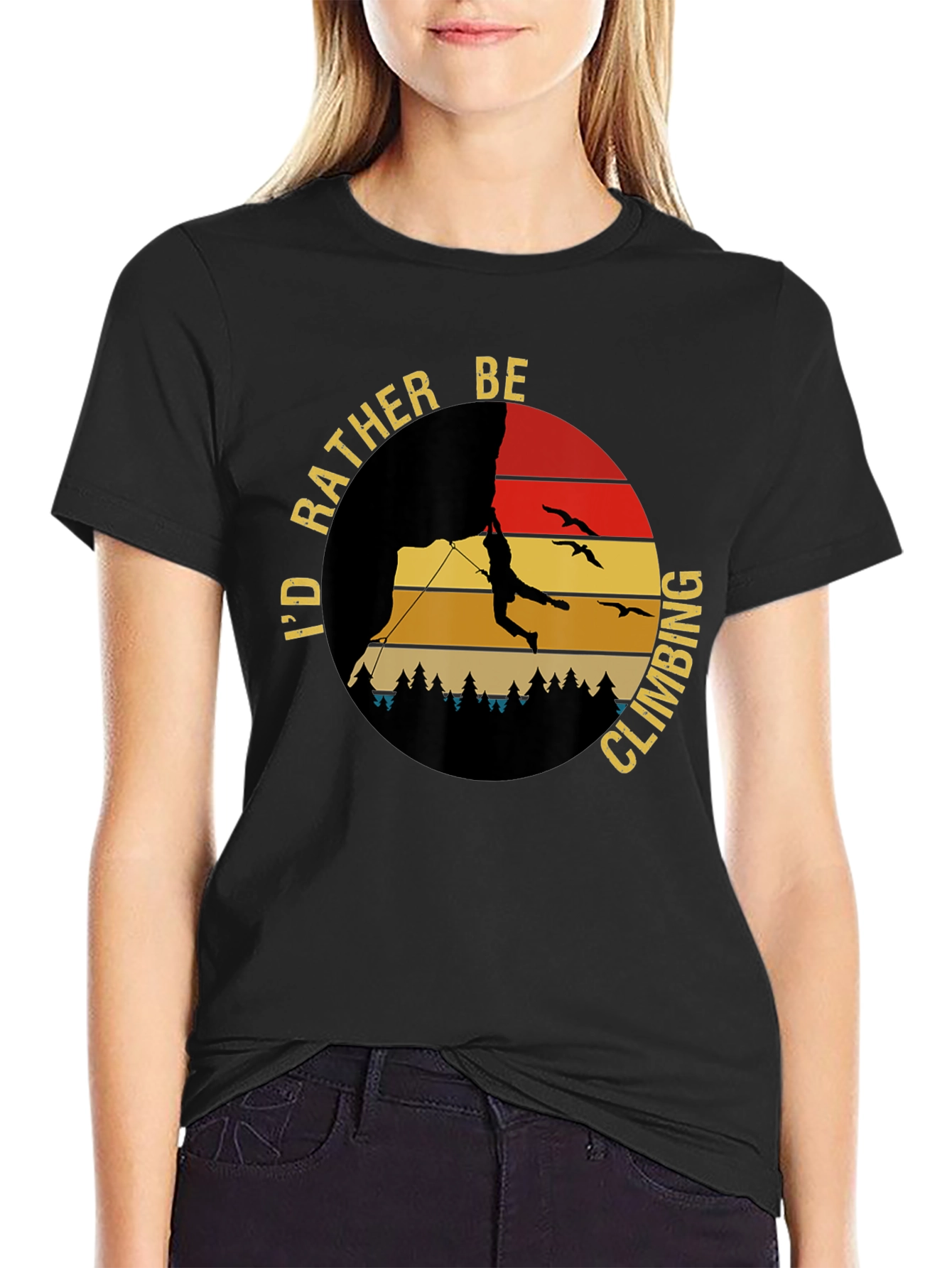Climbing T-Shirt - Id Rather Be Climbing Graphic Tee