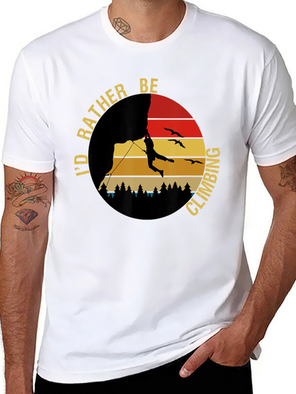 Climbing T-Shirt - Id Rather Be Climbing Graphic Tee