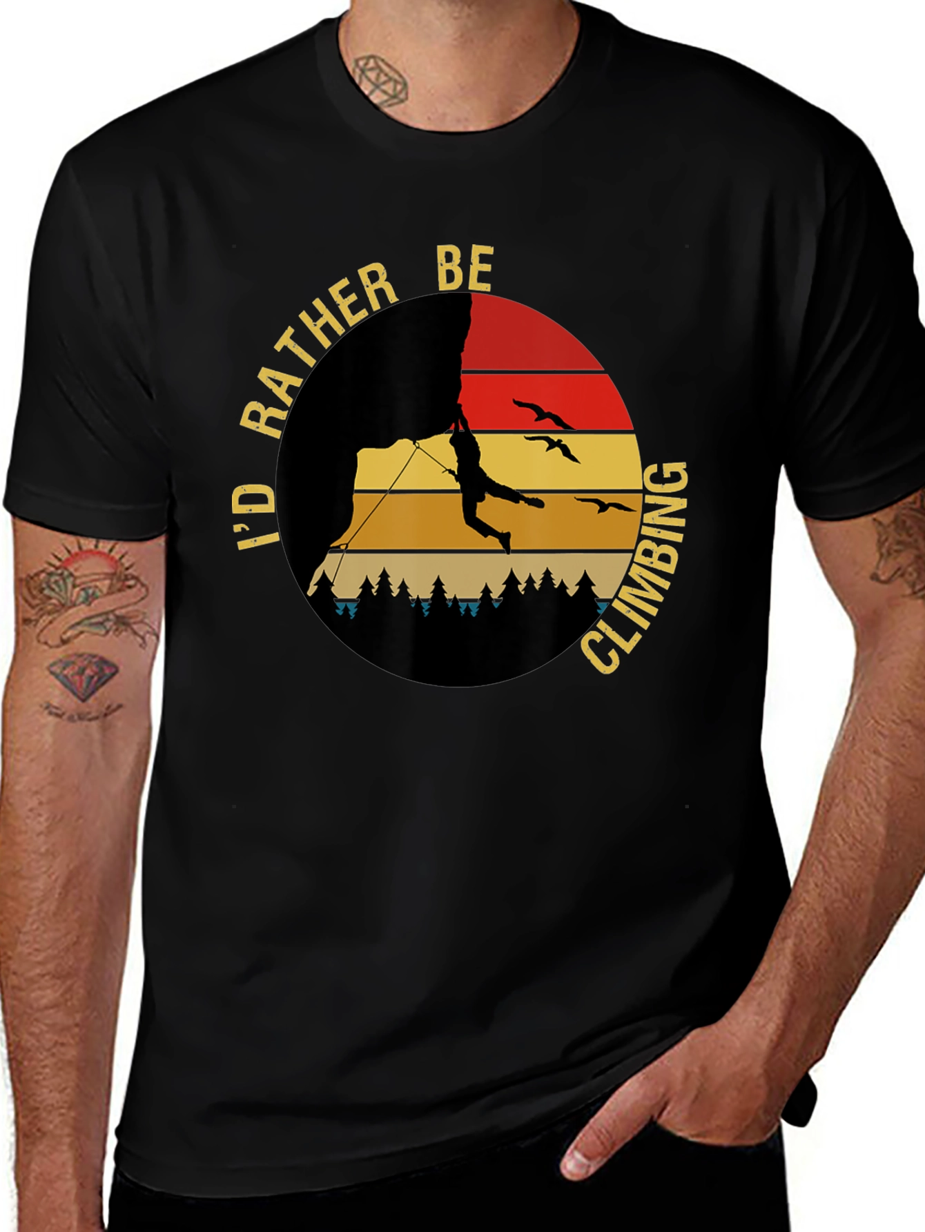 Climbing T-Shirt - Id Rather Be Climbing Graphic Tee