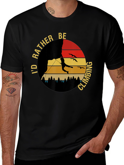 Climbing T-Shirt - Id Rather Be Climbing Graphic Tee
