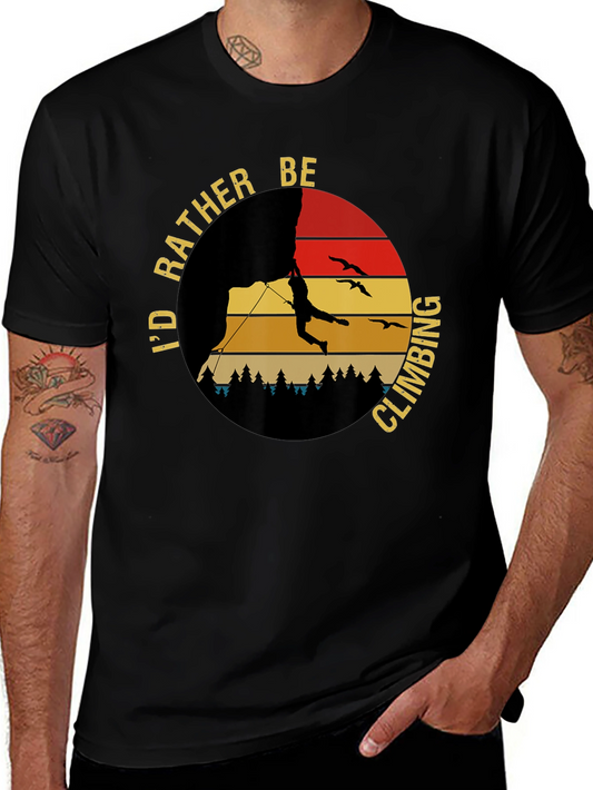 Climbing T-Shirt - Id Rather Be Climbing Graphic Tee