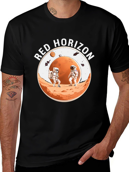 Red Horizon Astronaut Graphic Tee