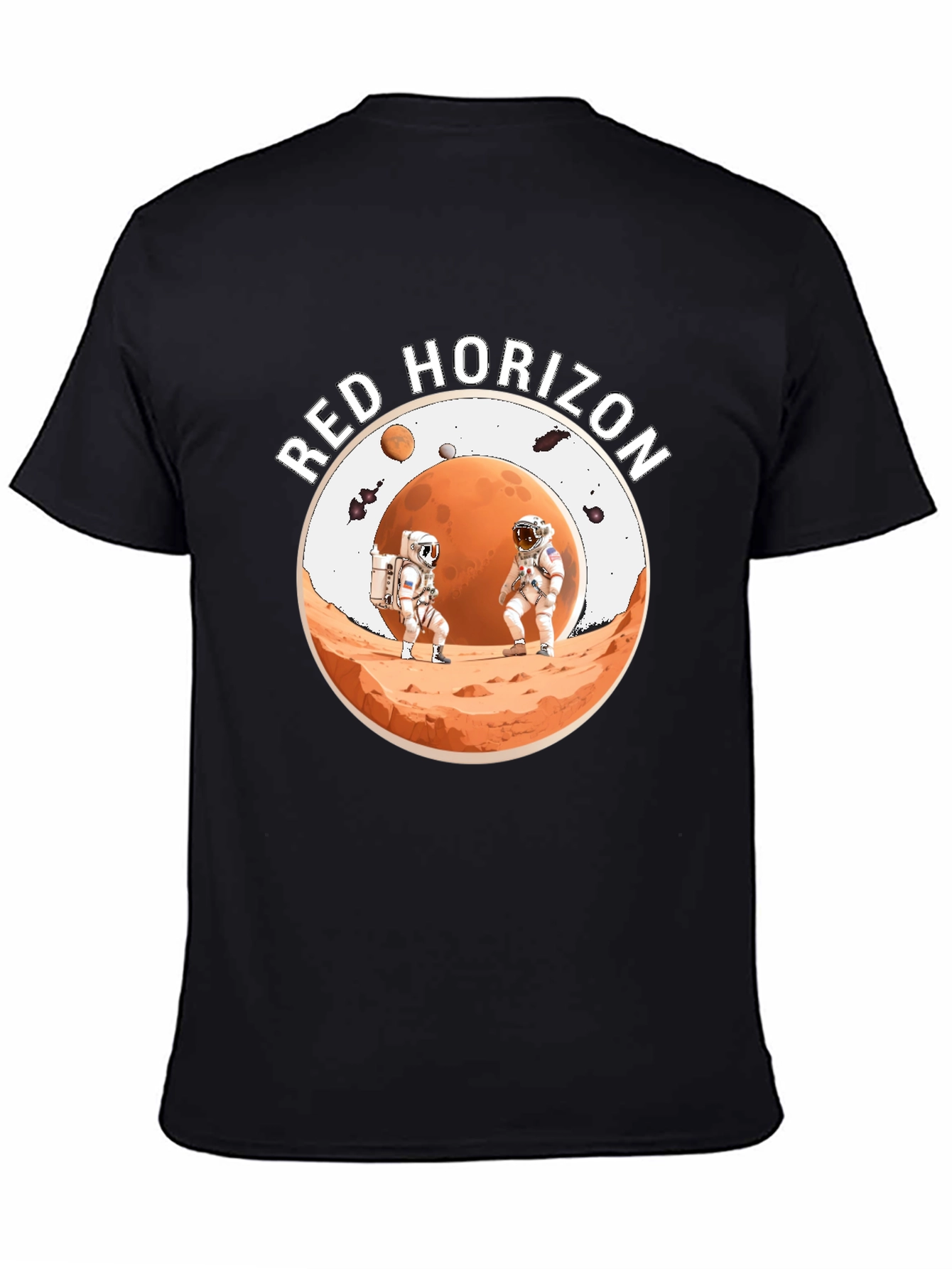 Red Horizon Astronaut Graphic Tee