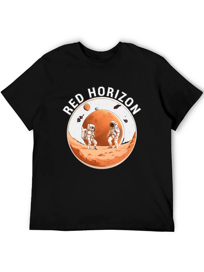 Red Horizon Astronaut Graphic Tee