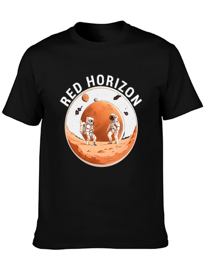 Red Horizon Astronaut Graphic Tee