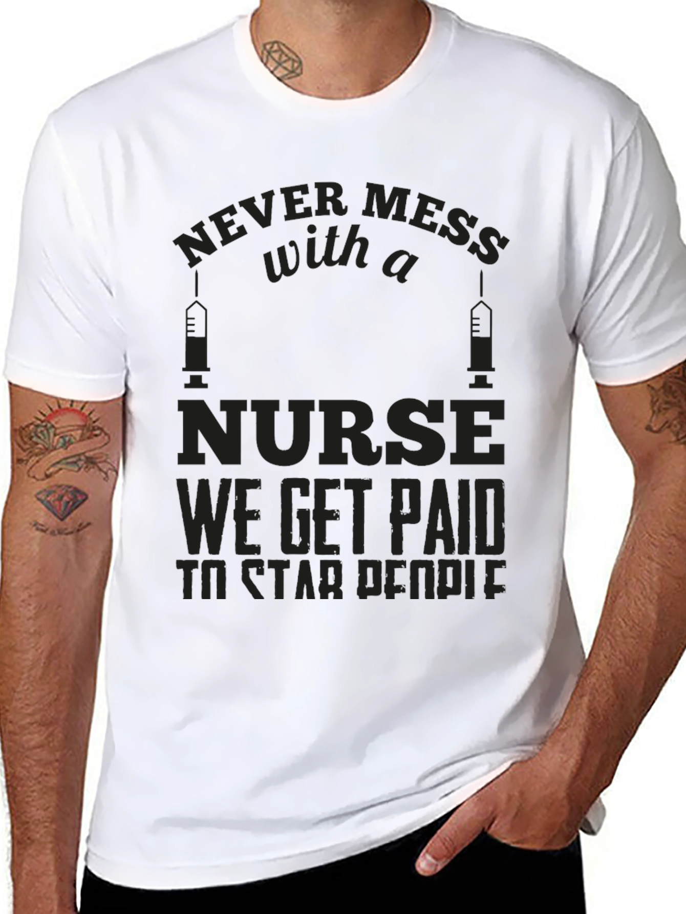 Never Mess with a Nurse Graphic T-Shirt