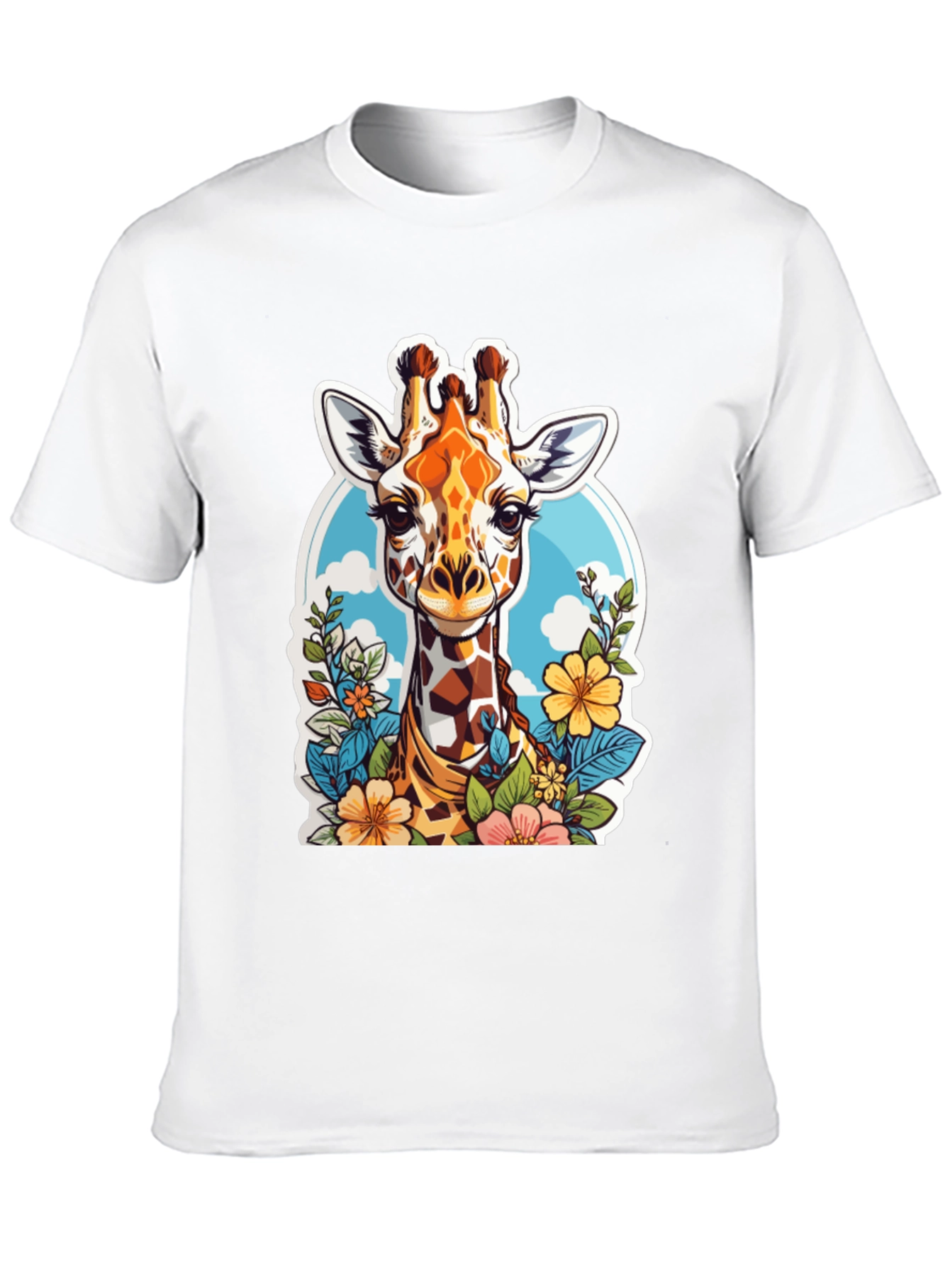 Giraffe Floral Graphic Tee - Unisex