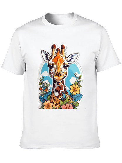 Giraffe Floral Graphic Tee - Unisex