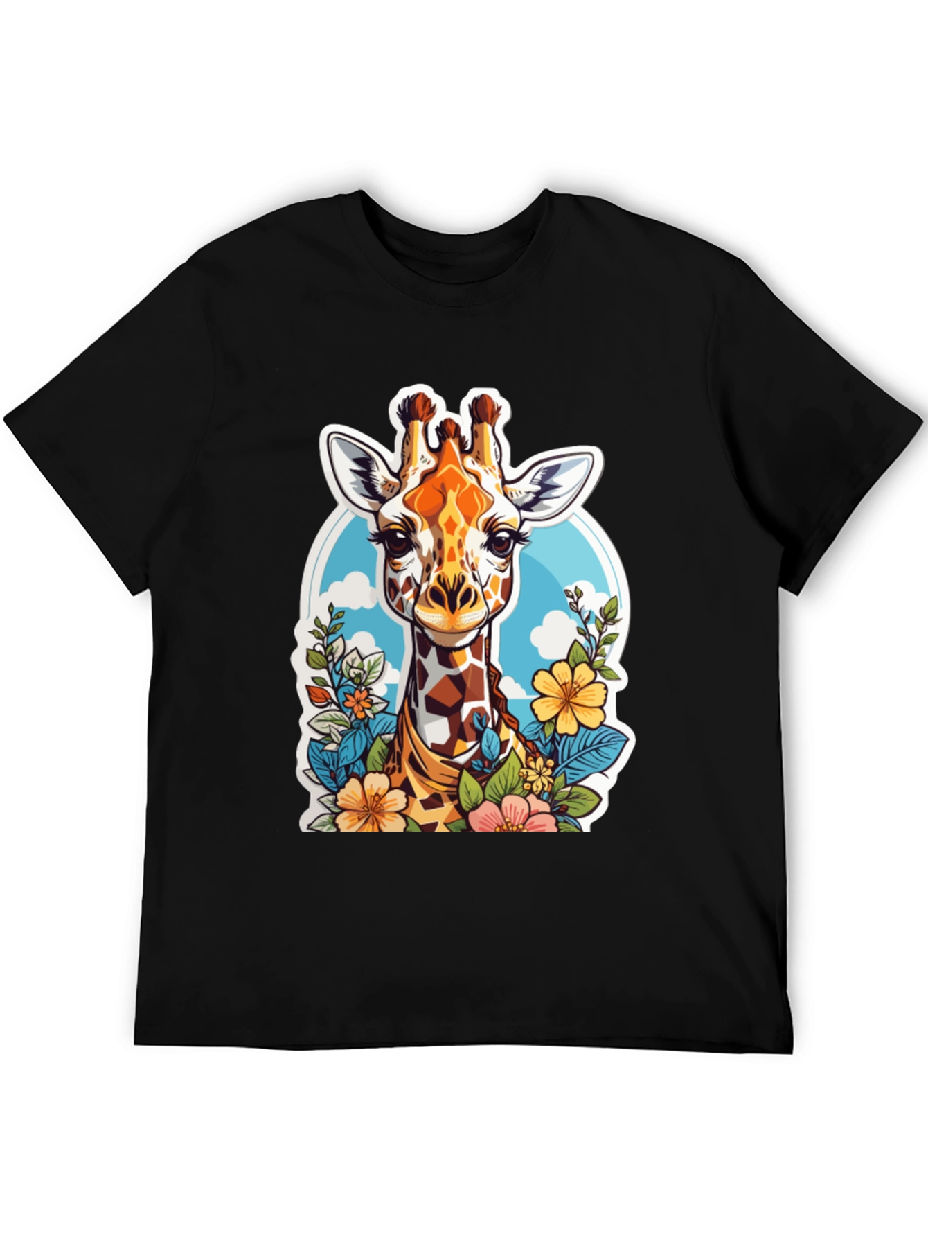 Giraffe Floral Graphic Tee - Unisex