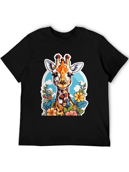 Giraffe Floral Graphic Tee - Unisex