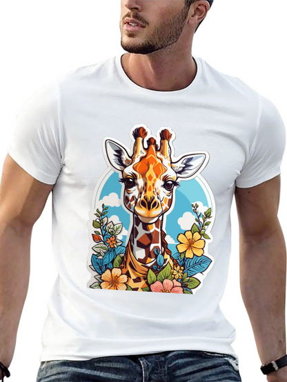 Giraffe Floral Graphic Tee - Unisex