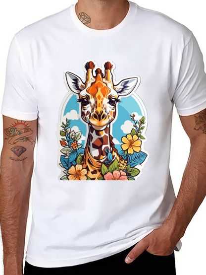 Giraffe Floral Graphic Tee - Unisex