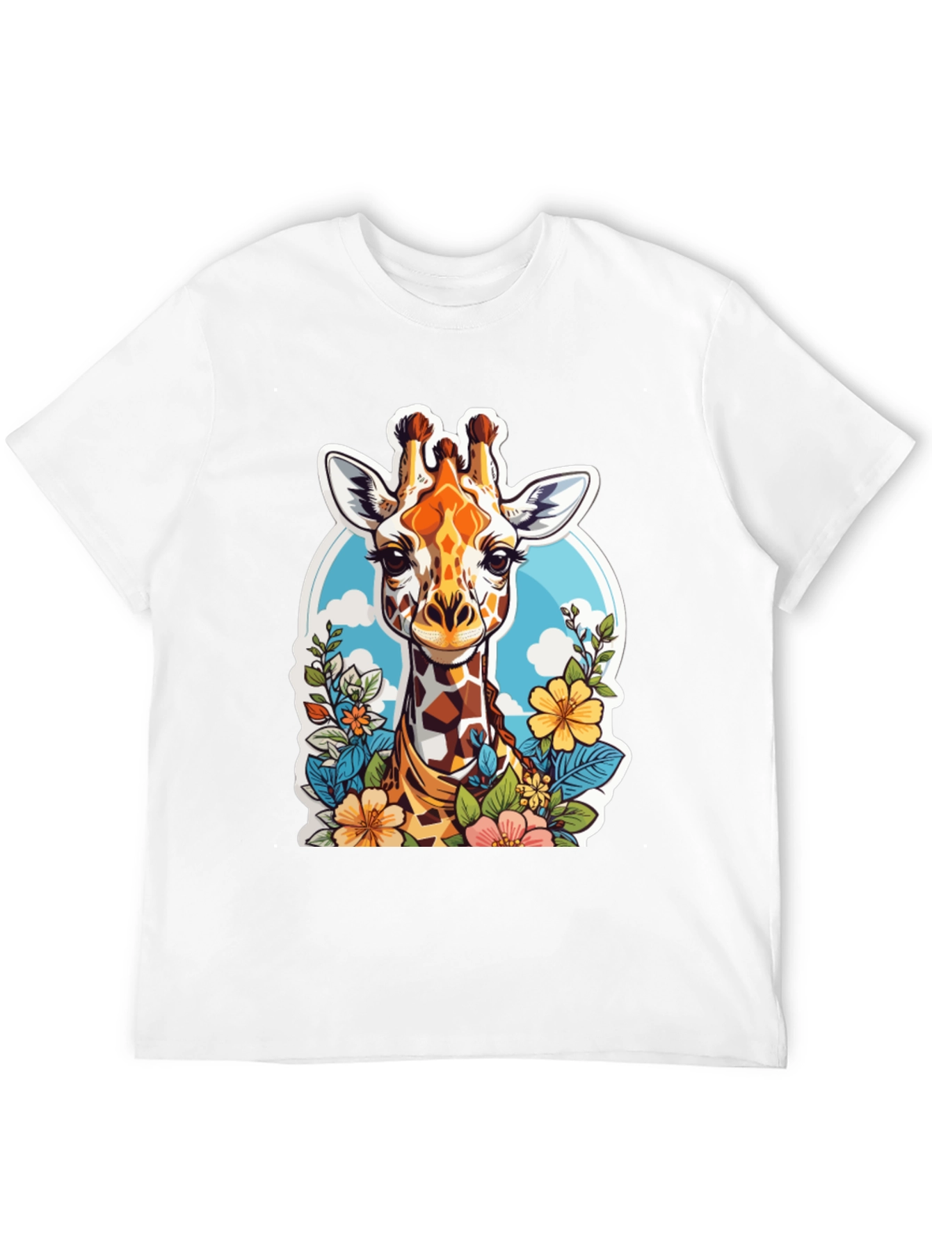 Giraffe Floral Graphic Tee - Unisex