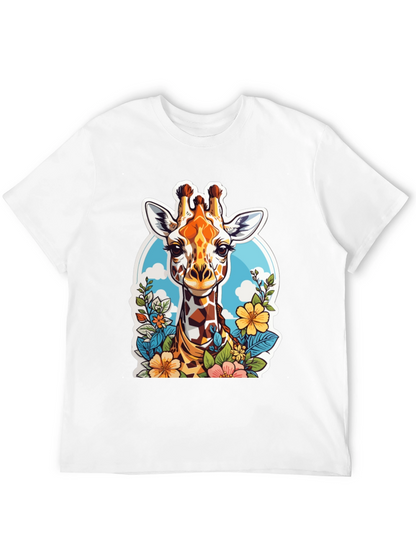 Giraffe Floral Graphic Tee - Unisex