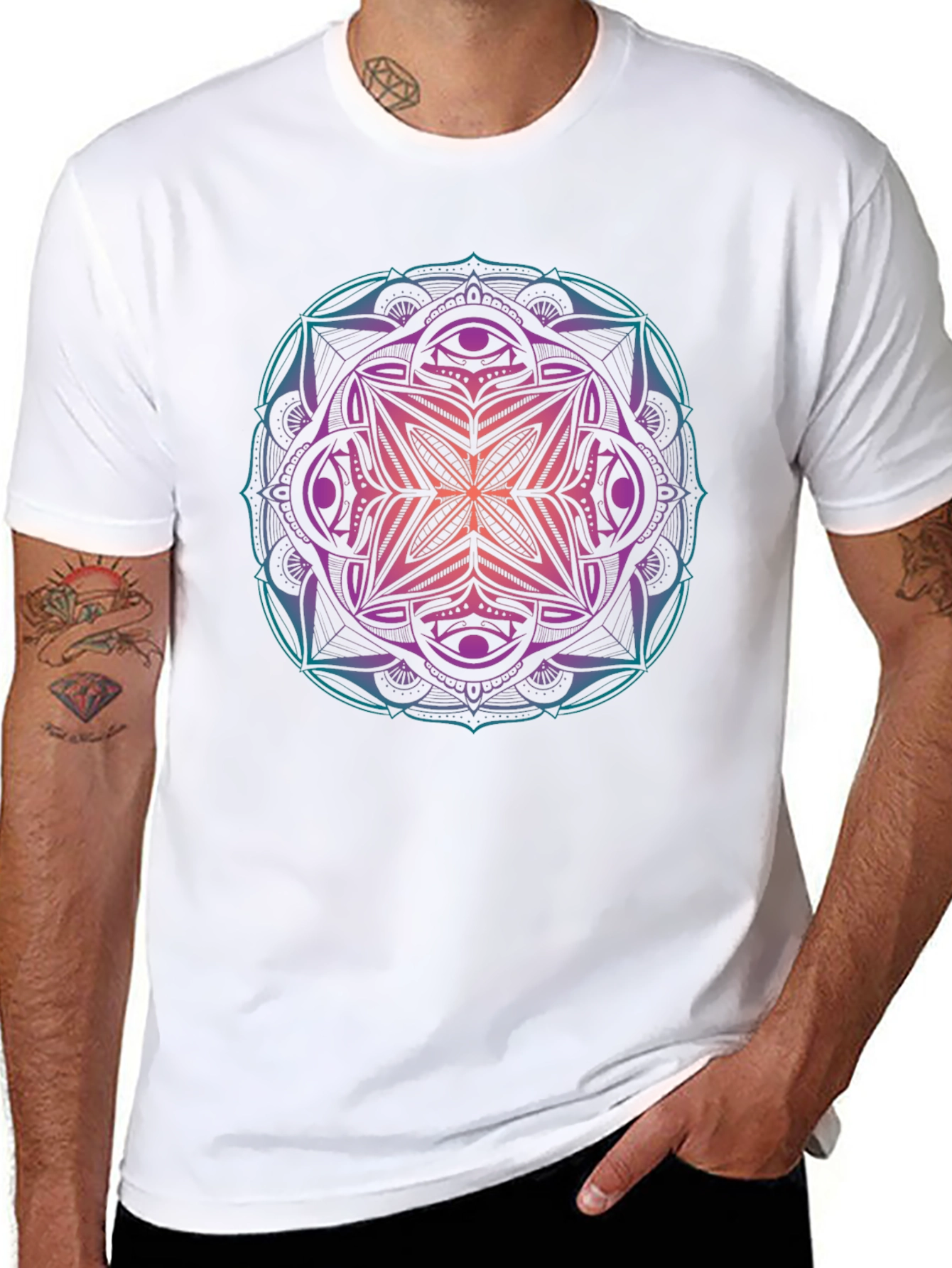 Mandala Graphic Print Mens T-Shirt