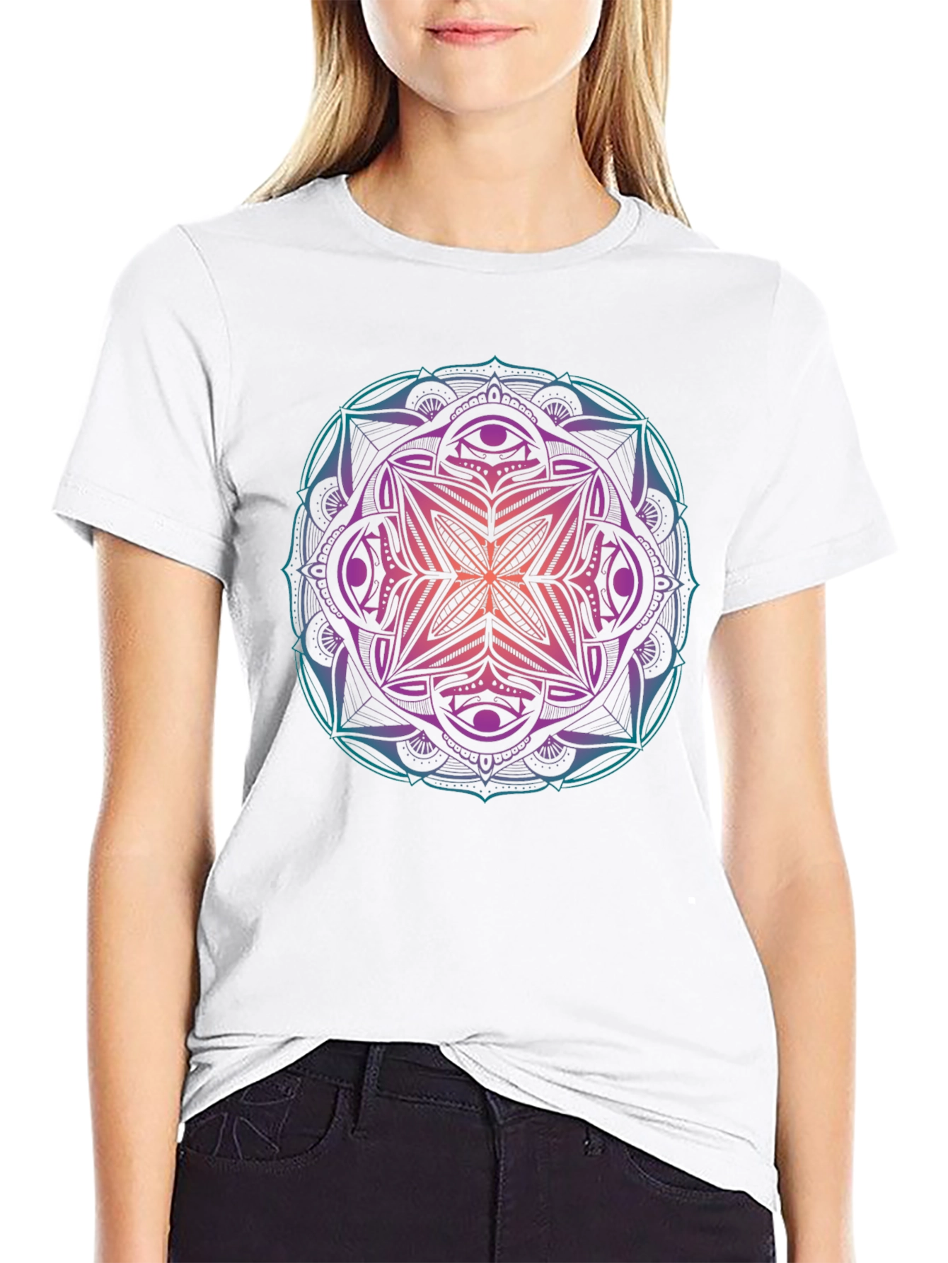 Mandala Graphic Print Mens T-Shirt