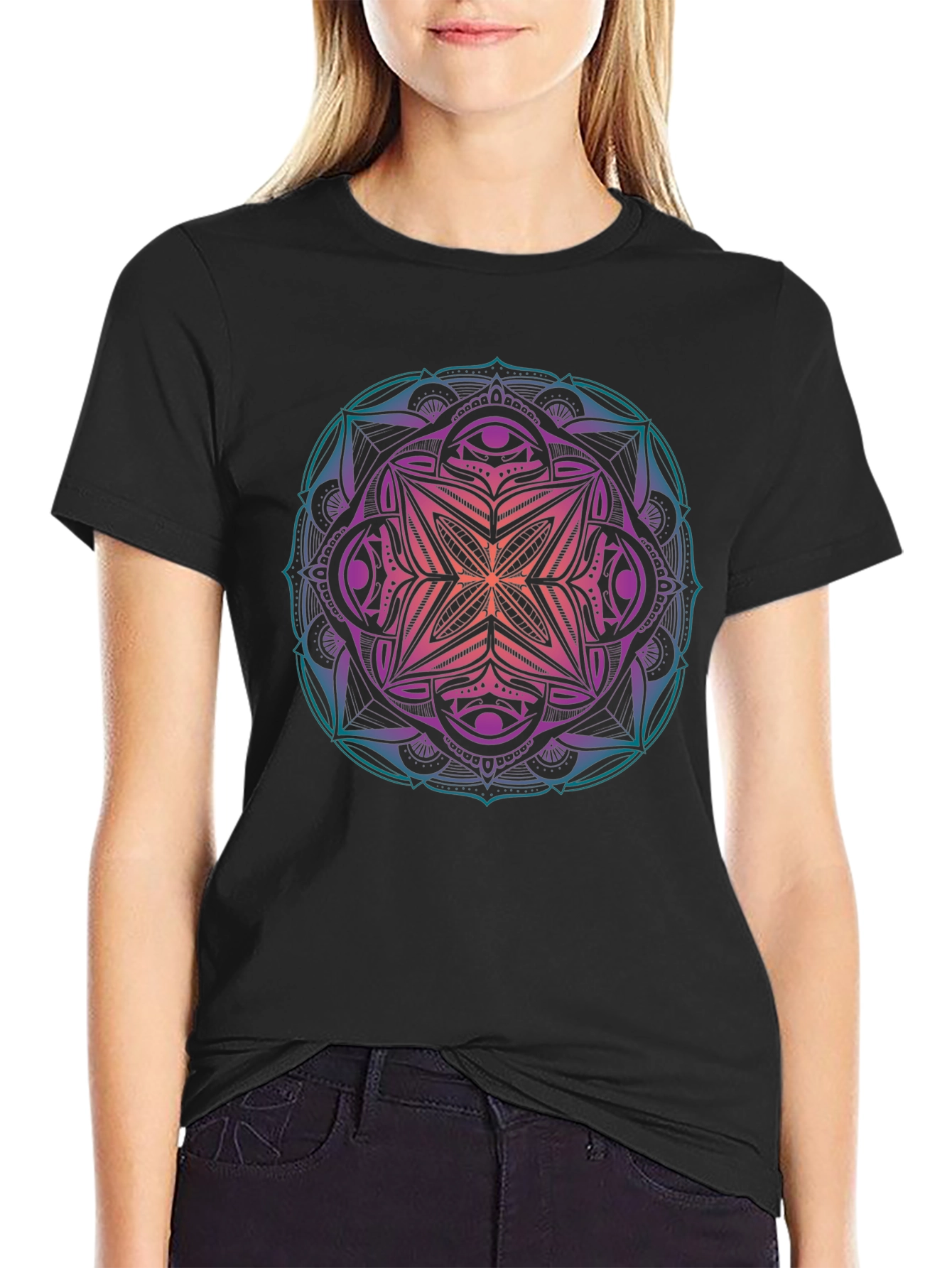 Mandala Graphic Print Mens T-Shirt