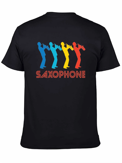 Retro Saxophone Graphic T-Shirt - Cool Musician Tee