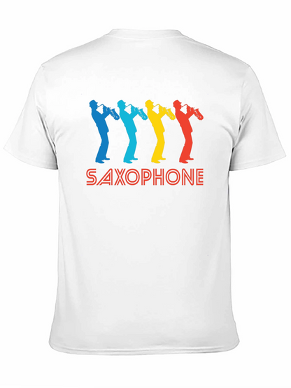 Retro Saxophone Graphic T-Shirt - Cool Musician Tee