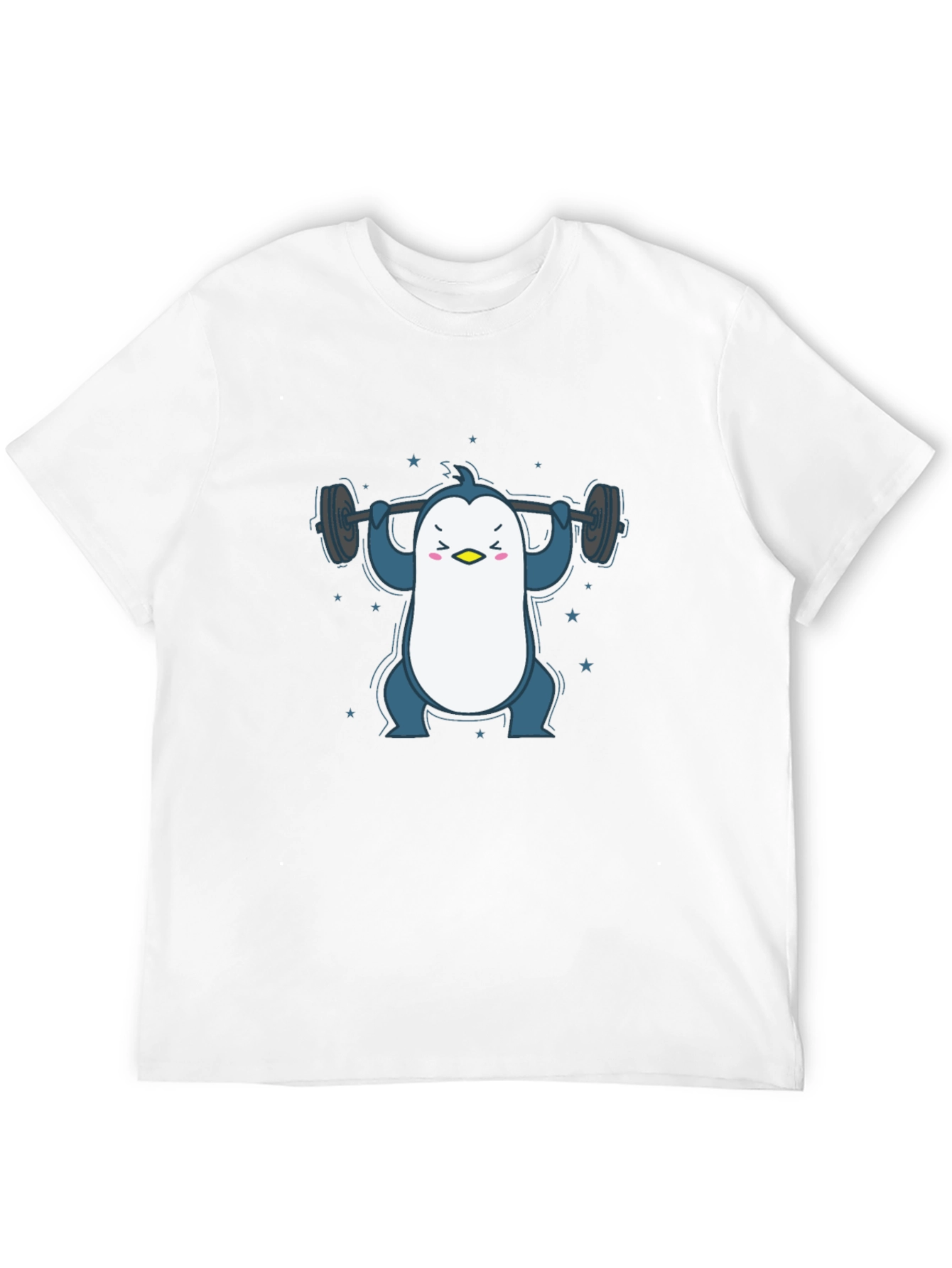 Penguin Lifting Weights Graphic Tee - Black