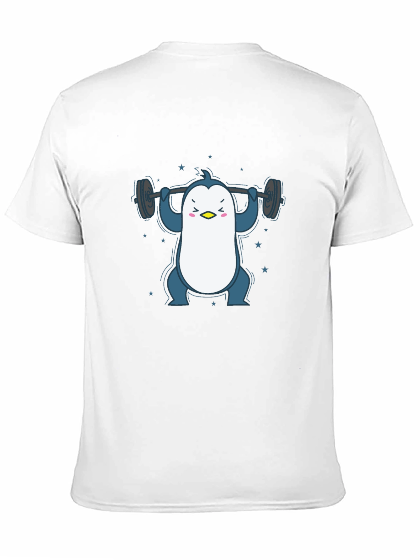 Penguin Lifting Weights Graphic Tee - Black