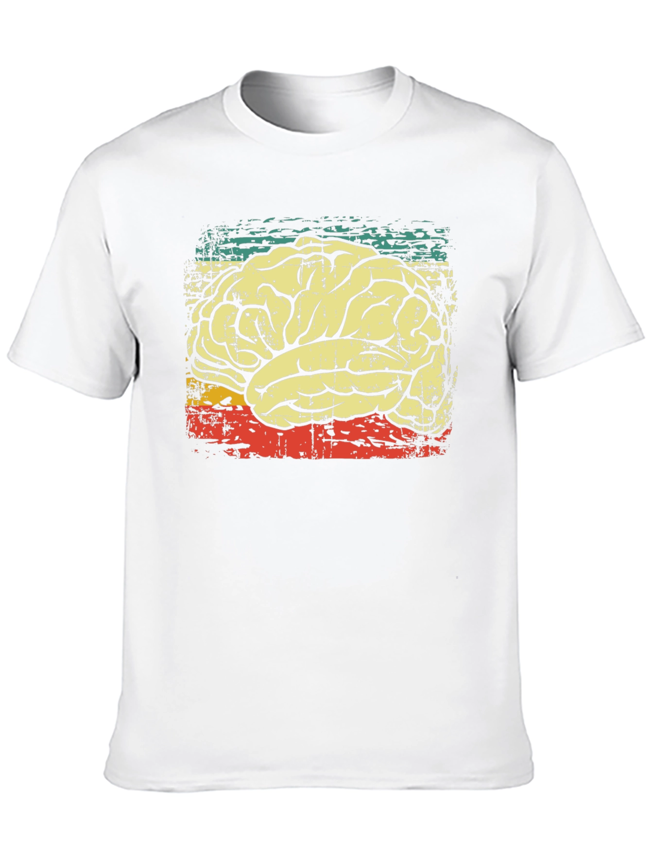 Retro Brain Graphic T-Shirt - Black