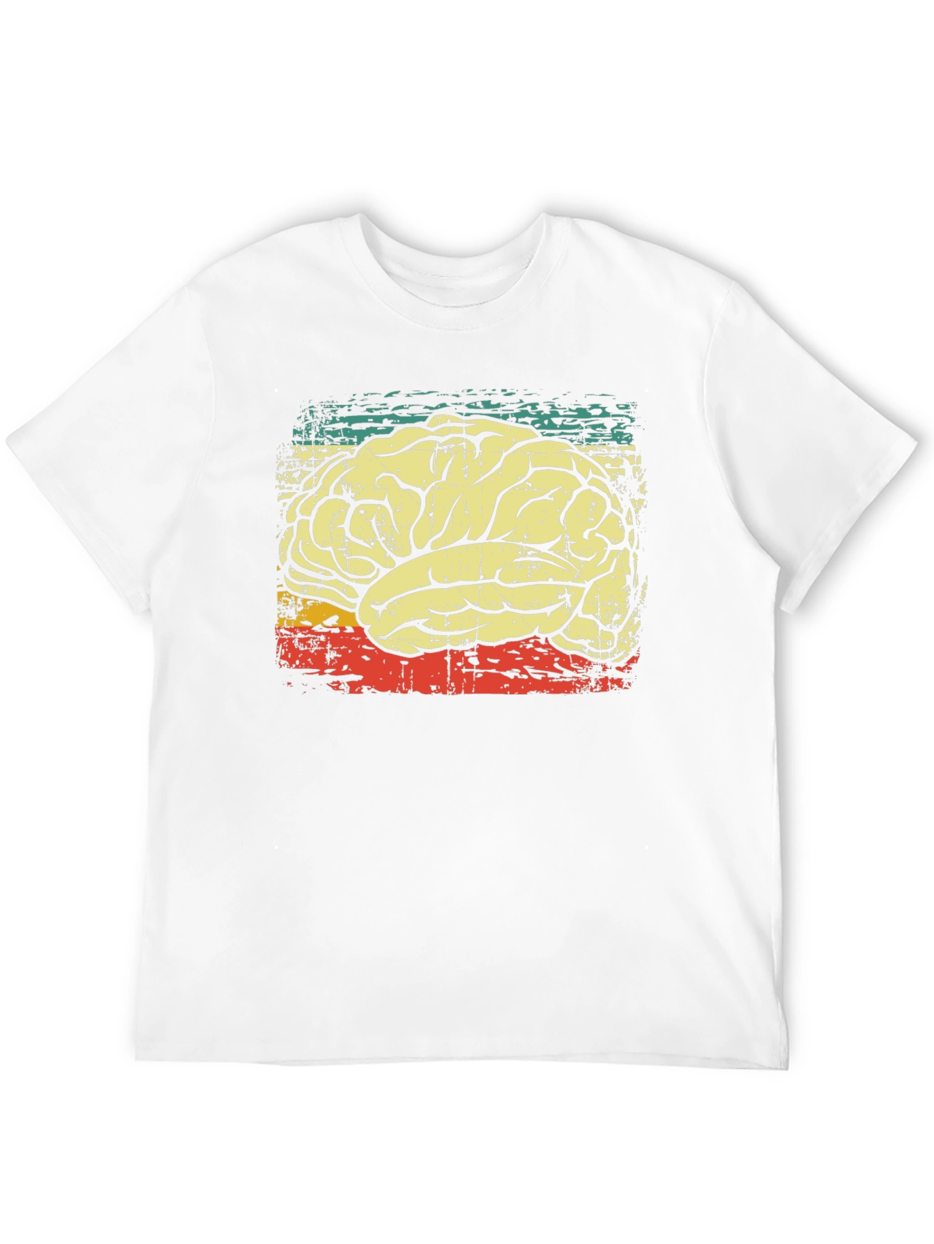 Retro Brain Graphic T-Shirt - Black