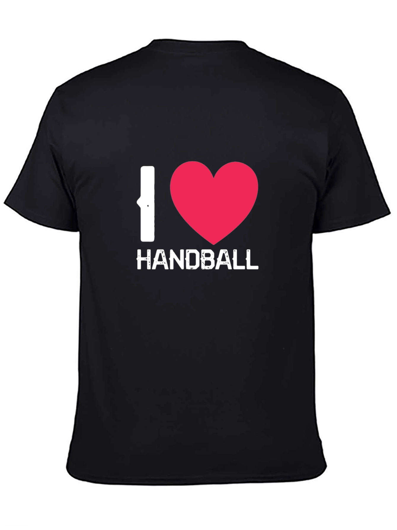 I Love Handball Graphic Tee - Black Cotton Shirt