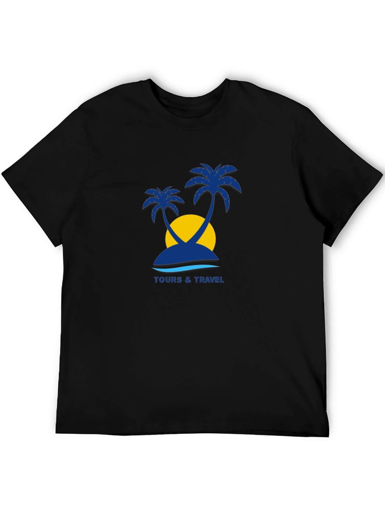 Tours & Travel Palm Tree Island Graphic Tee
