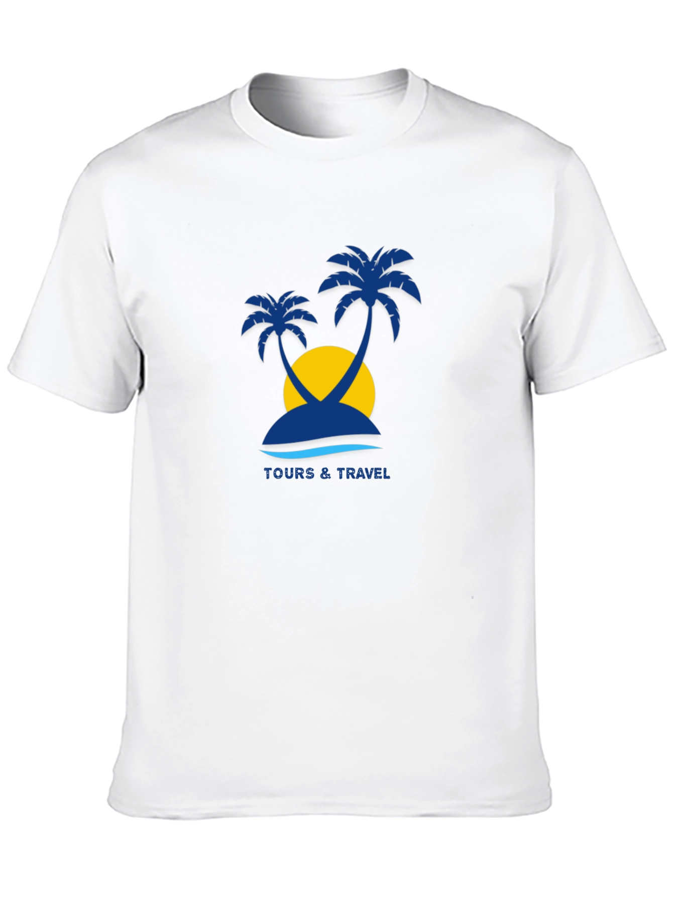 Tours & Travel Palm Tree Island Graphic Tee