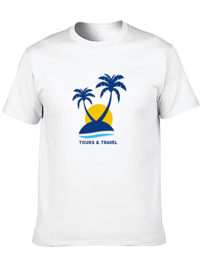 Tours & Travel Palm Tree Island Graphic Tee